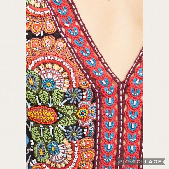 :Price Firm: Anthropologie Akemi + Kin Beaded Karina Dress in Blue - Picture 16 of 16